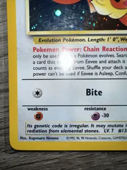 POKEMON BLACK STAR EEVEE HOLO NEVER PLAYED!!! MINT!!! PROMO CARD!!! - Image 3