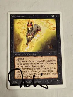 Magic The Gathering Unlimited Nightmare Signed By Melissa A. Benson With... - Image 3