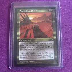 MTG-Squandered Resources Visions-LP NM-vintage Magic the Gathering-Reserve List - Image 1