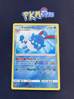Pokemon TCG Azumarill Burning Shadows 35/147 Reverse Holo Rare LP. - Image 1
