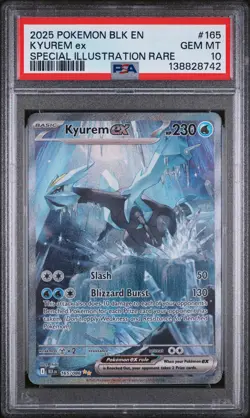 2025 POKEMON BLK EN-BLACK BOLT SPECIAL ILLUSTRATION RARE #165 KYUREM EX PSA 10 - Image 1