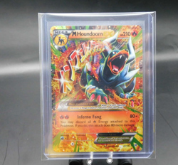Mega M HOUNDOOM EX 22/162 XY BREAKthrough HOLO FULL ART Pokemon - Image 1