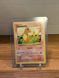 Pokemon TCG Charmander Base Set 46/102 Unlimited Common 1999 WOTC MP - Image 1