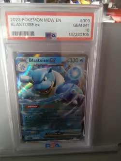 2023 Pokemon Mew En Blastoise Ex #009/165 Psa 10 - Image 1