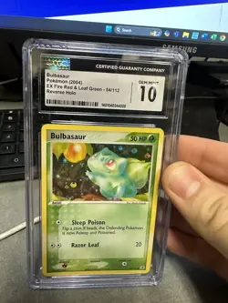 [CGC 10 GEM MINT] 2004 Pokemon Ex Fire Red Leaf Green Bulbasaur Reverse Holo#54 - Image 1