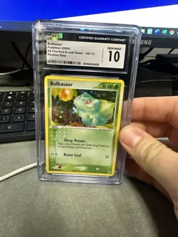 [CGC 10 GEM MINT] 2004 Pokemon Ex Fire Red Leaf Green Bulbasaur Reverse Holo#54 - Image 2