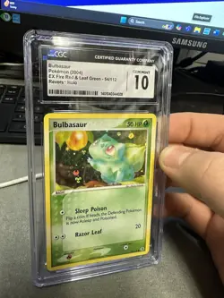 [CGC 10 GEM MINT] 2004 Pokemon Ex Fire Red Leaf Green Bulbasaur Reverse Holo#54 - Image 4
