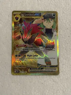 Pokemon TCG Journey Together Gold N's Zoroark EX Holo Ultra Rare 189/159 NM - Image 1