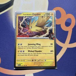 Pokemon TCG Team Rocket's Zapdos Gamestop Promo Stamped SV10 Destined Rivals - Image 4