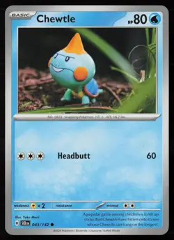 Chewtle (Yuka Morii Clay) 043/142 Pokemon TCG Stellar Crown - Image 1