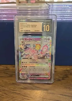 Espeon ex Pokemon Japanese Terastal Festival #063/187 CGC Pristine 10 Gold Label - Image 1
