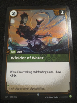 WIELDER OF WATER 055/298 RIFTBOUND LEAGUE OF LEGENDS RARE FOIL ENGLISH CARD - Image 1