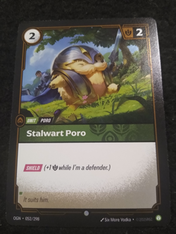 STALWART PORO 052/298 RIFTBOUND LEAGUE OF LEGENDS RARE FOIL ENGLISH CARD - Image 1