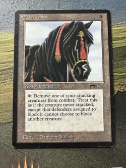 Ebony Horse Arabian Nights MtG Magic The Gathering 1993 MP - Image 1