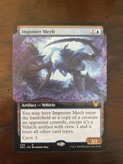 MTG Imposter Mech Ext Art, Commander: Kamigawa: Neon Dynasty, Regular Rare NM - Image 1