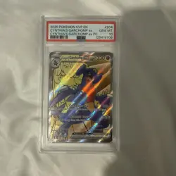 2025 Pokemon SVP EN-SV Black Star Promo Cynthia's Garchomp EX PC PSA 10 #204 - Image 1