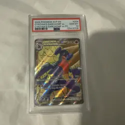 2025 Pokemon SVP EN-SV Black Star Promo Cynthia's Garchomp EX PC PSA 10 #204 - Image 2