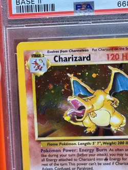 2000 Pokemon Charizard 04/130 Base Set 2 PSA 9 with SWIRL Holo Mint 🌶 - Image 2