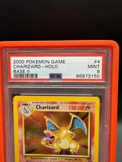 2000 Pokemon Charizard 04/130 Base Set 2 PSA 9 with SWIRL Holo Mint 🌶 - Image 3