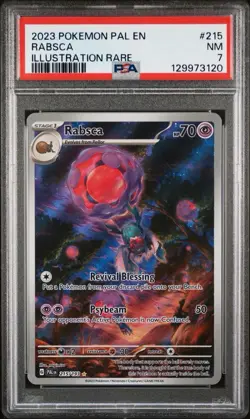 2023 Pokemon Paldea Evolved # 215 Rabsca Illustration Rare PSA 7 Card NEAR MINT! - Image 1