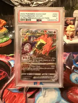 2022 Pokemon SWSH BSP Charizard V Star Ultra Premium #262 PSA 9 Mint - Image 1