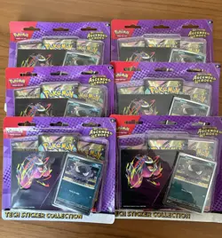 (Set of 6) Pokemon TCG: Ascended Heroes Tech Sticker Collection Ghastly - Image 1