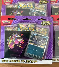 (Set of 6) Pokemon TCG: Ascended Heroes Tech Sticker Collection Ghastly - Image 3