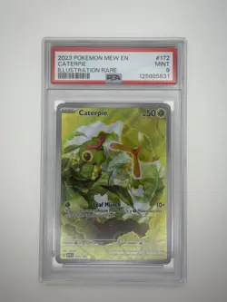 2023 Pokemon Mew EN - Caterpie -Illustration Rare - #172 - PSA 9 - Image 1
