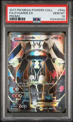 2017 POKEMON MEGA POWERS COLL PROMO #54A FULL ART/ZYGARDE EX PSA 10 - Image 1