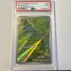 2023 Pokemon Mew En-151 166 Bulbasaur Illustration Rare PSA 9 Mint - Image 1