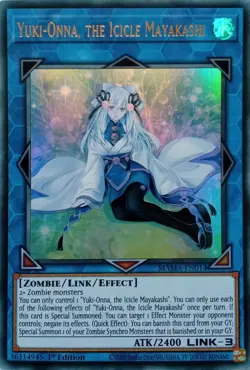 MAMA-EN014 YUKI-ONNA THE ICICLE MAYAKASHI ULTRA RARE 1ST EDITION YuGiOh CARD - Image 1