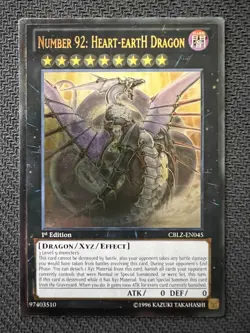 Yugioh Number 92: Heart-eartH Dragon 1st Edition Ultimate Rare CBLZ-EN045 NM - Image 1