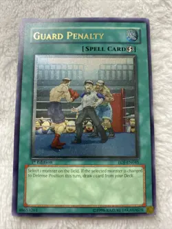 yugioh EOJ-EN045 ultimate Rare Guard Penalty 1st Edition - Image 1