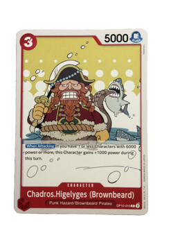 New: One Piece CCG Chadros.Higelyges (Brownbeard) OP010-010 Royal Blood Regular - Image 1