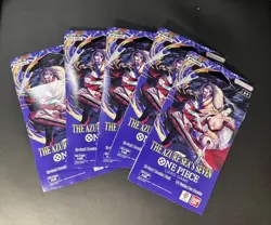 One Piece TCG OP14 The Azure Sea’s Seven Booster Pack Lot Of 5 Factory Sealed - Image 1
