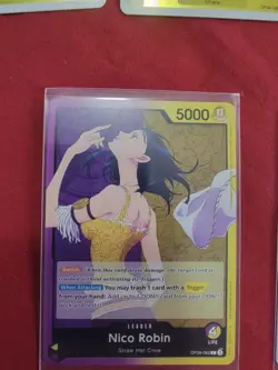 One Piece TCG Custom Purple Yellow Nico Robin Deck Ready to Play - Image 1