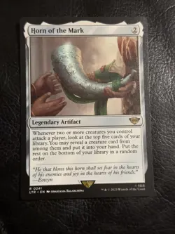 MAGIC THE GATHERING LORD OF THE RINGS HORN OF THE MARK - RARE CARD 0241 MTG - Image 1