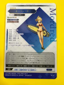 Mordred N07 Fate Grand Order FGO Wafer Card 2018 very rare - Image 5