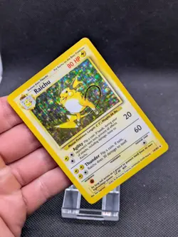 Raichu 14/102 Base Set Holo Pokemon Card WOTC LP/Played - Image 2