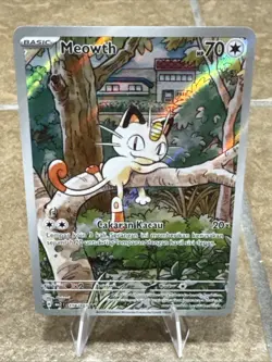 Pokemon TCG Meowth AR IR Indonesia 118/103 Inferno Phantasmal Flames M2a Card - Image 2