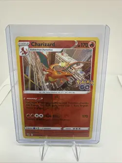 Pokemon TCG Charizard Trading Card Reverse Holo Rare, Pokemon Go 10/078 - Image 1