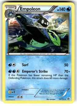Pokemon 2013 Near Mint NM Empoleon 35/113 Legendary Treasures Rare Card - Image 1