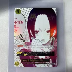 Bandai One Piece CCG You'll Frighten Me... Boa Hancock Event Card OP14-118 Holo - Image 1