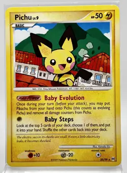 Pichu 25/99 Rare Non Holo Pokemon Card 2009 Platinum Arceus LP - Image 1