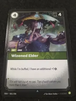 WIZENED ELDER 065/298 RIFTBOUND LEAGUE OF LEGENDS RARE FOIL ENGLISH CARD - Image 1