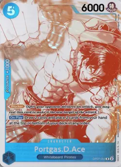 One Piece TCG Portgas.D.Ace OP07-053 R Treasure Campaign English Trading Card - Image 1