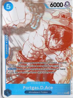 One Piece TCG Portgas.D.Ace OP07-053 R Treasure Campaign English Trading Card - Image 2