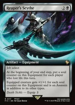 x1 Reaper's Scythe - Extended Art R MTG Commander: Final Fantasy M/NM, English - Image 1