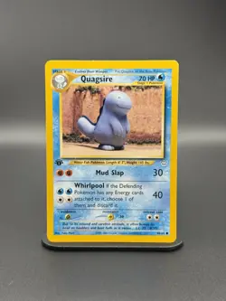 1st Edition Quagsire 48/64 Neo Revelation Vintage Pokemon Cards WoTc (DMG) - Image 1