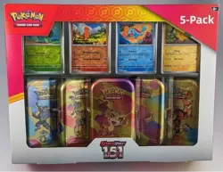 Pokemon TCG Scarlet and Violet 151 Mini Tins 5 Pack Factory Sealed - Image 1
